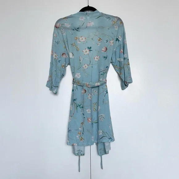 Flora NikroozTurquoise floral babydoll sleep night gown robe setSizes XS/S